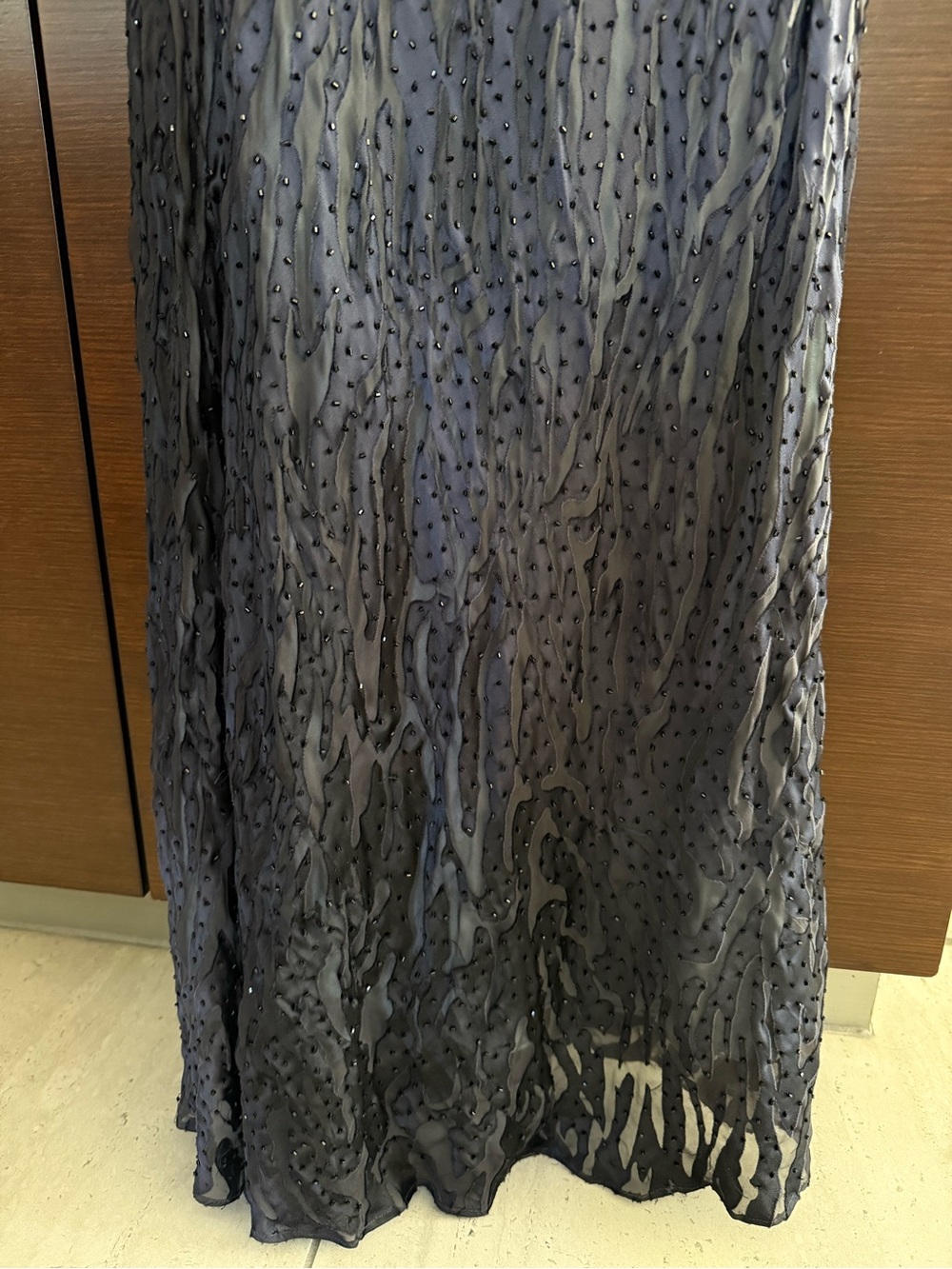 Niteline Ombre Maxi beaded Dress in Light Gray to navy - Picture 13 of 13